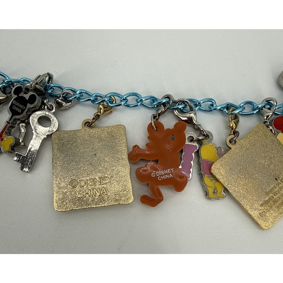 Disney Characters 16 Charm Bracelet Winnie Pooh Mickey Tigger Eeyore - Picture 9 of 13